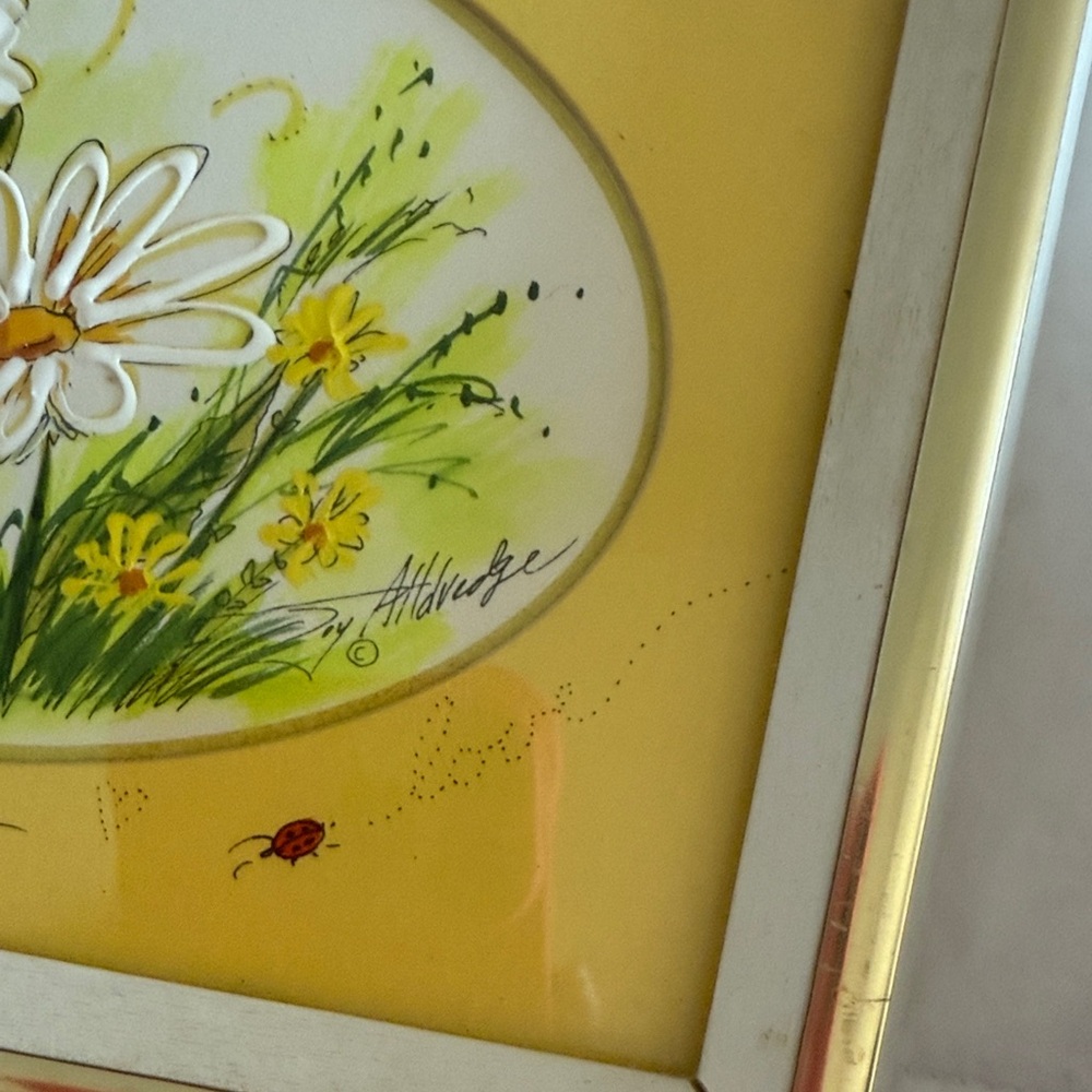 Framed Floral and Butterfly Art - Picture 3 of 5